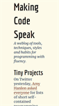 Mobile Screenshot of makingcodespeak.com